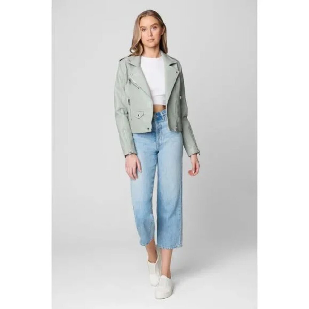 BLANKNYC Faux Leather Spring Winter Chic Moto Jacket in Play Act‎ Small